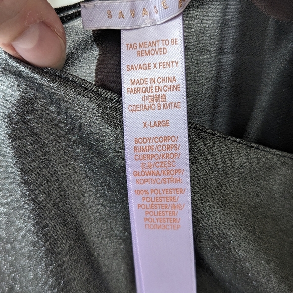 Savage X Fenty Metallic Grey/Silver Slip - Picture 4 of 4